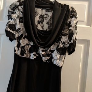 Black and White lace top